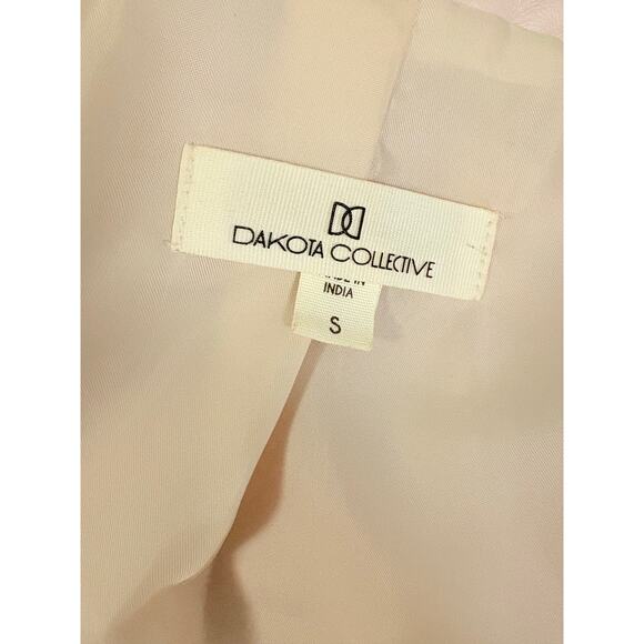 DAKOTA COLLECTIVE Jacket 100% Leather Soft Pink Moto Zip Designer | SMALL - Picture 8 of 8